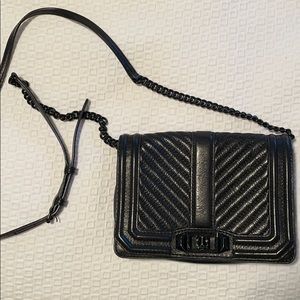 REBECCA MINKOFF Chevron Quilted crossbody - Black